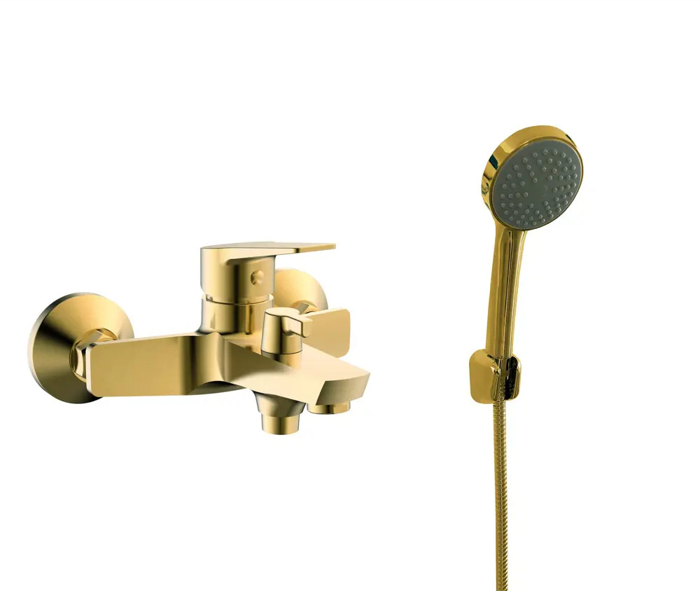 Смеситель ESKO Marburg MB54 золотой с душевым комплектом 88491110