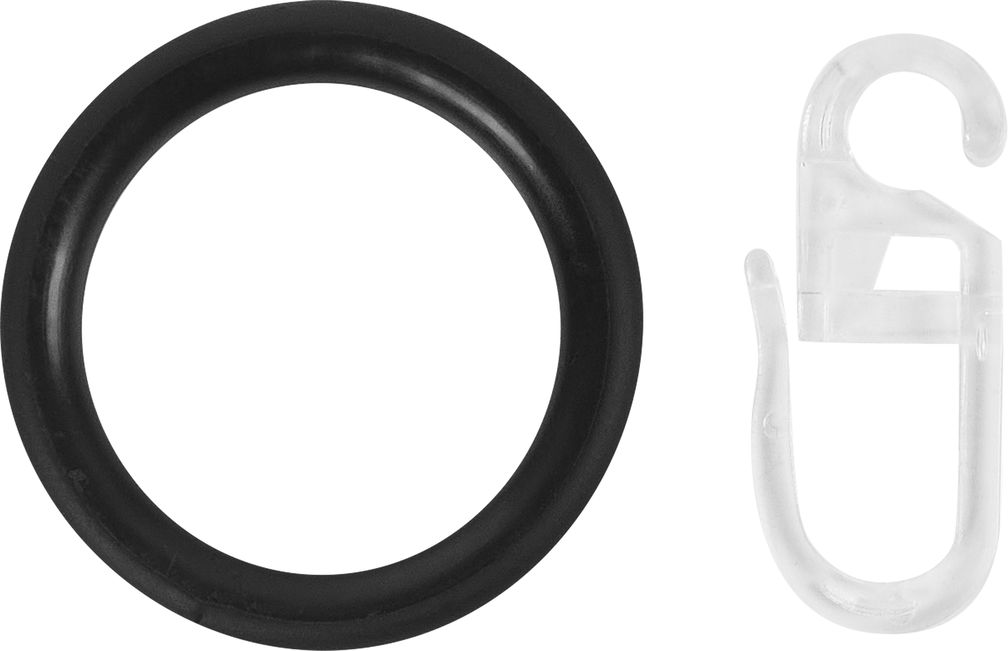 INSPIRE: Набор колец с крючком для карниза, матовый черный, 10 шт 84407375 STLM-0049512