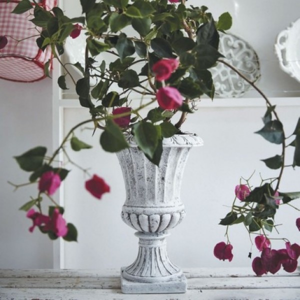 Ваза напольная классическая 66 см серая с патиной "Грасс" LE-VILLAGE FLORERO 044764 Серый  - Вид №1