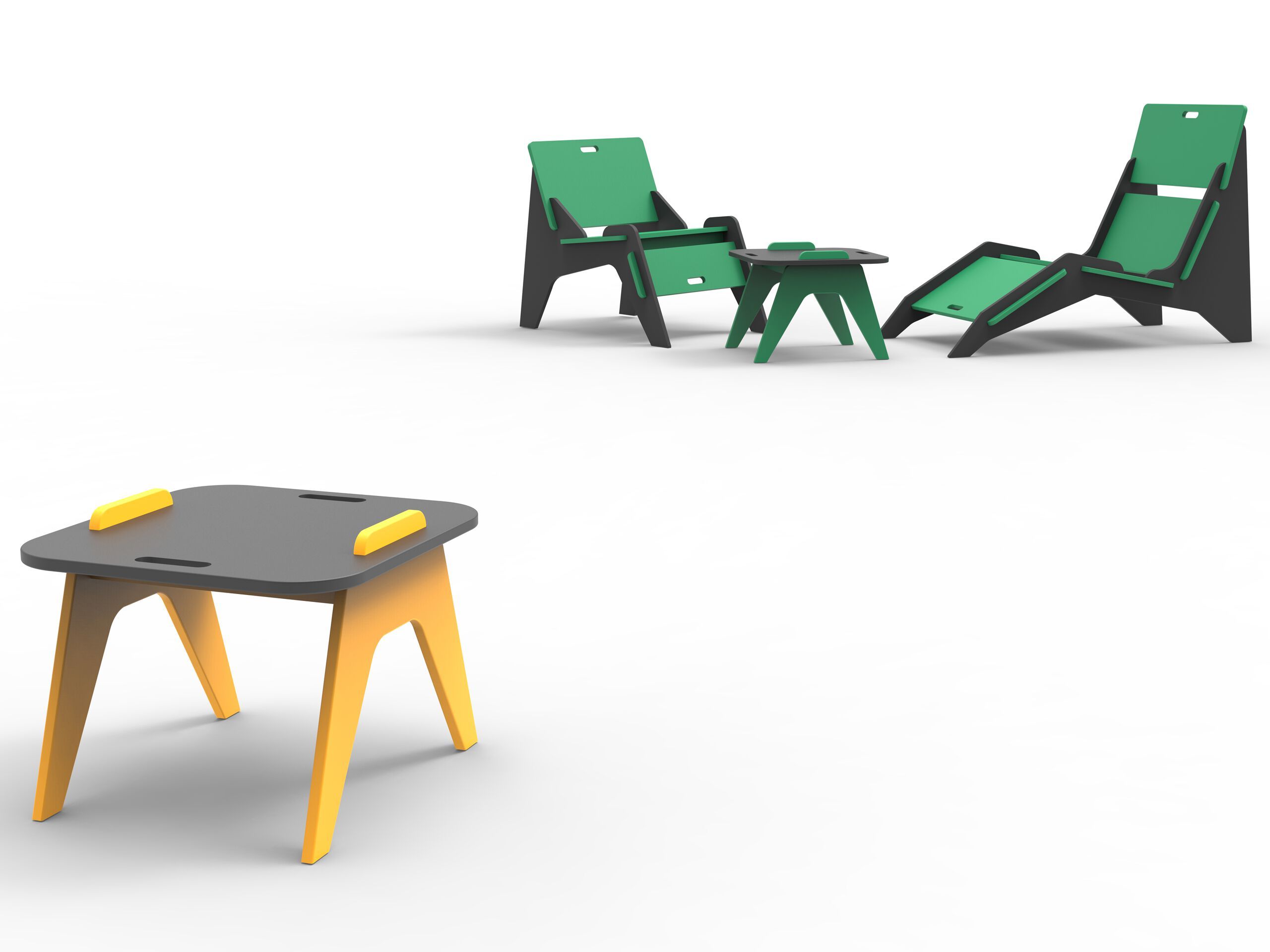 Низкий квадратный стол из полиэтилена Donye Beat ARCH-00093691 - Вид №5