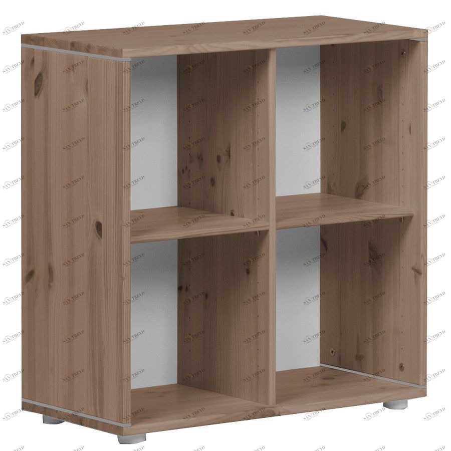 Стеллаж Flexa Classic storage с 4 полками, коричневый/серый 812420139