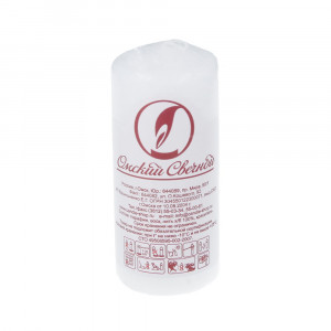 079201 Свеча пеньковая 4 х 9 см 92 г белая Омский Свечной