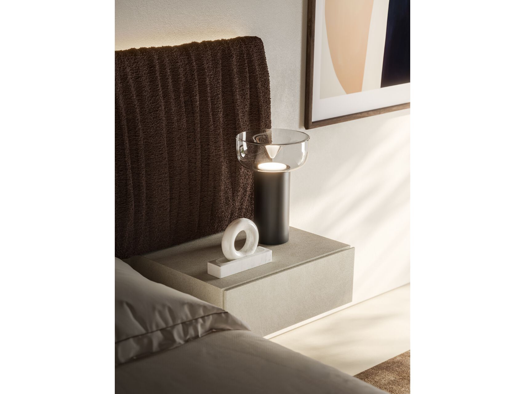 Деревянная двуспальная кровать-контейнер с мягким изголовьем Santalucia Mobili SOLANO PLISSÈ ARCH-00098374 - Вид №2