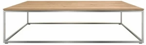 Ethnicraft Прямоугольный журнальный столик из стали и дерева Oak thin 50524