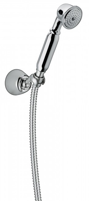 821 Душевой набор с коленом для подачи воды с ориентируемым кронштейном, однофункциональным ручным душем и мм. Шланг с двойной блокировкой 1500, конический 1/2 дюйма. Bongio Wellness