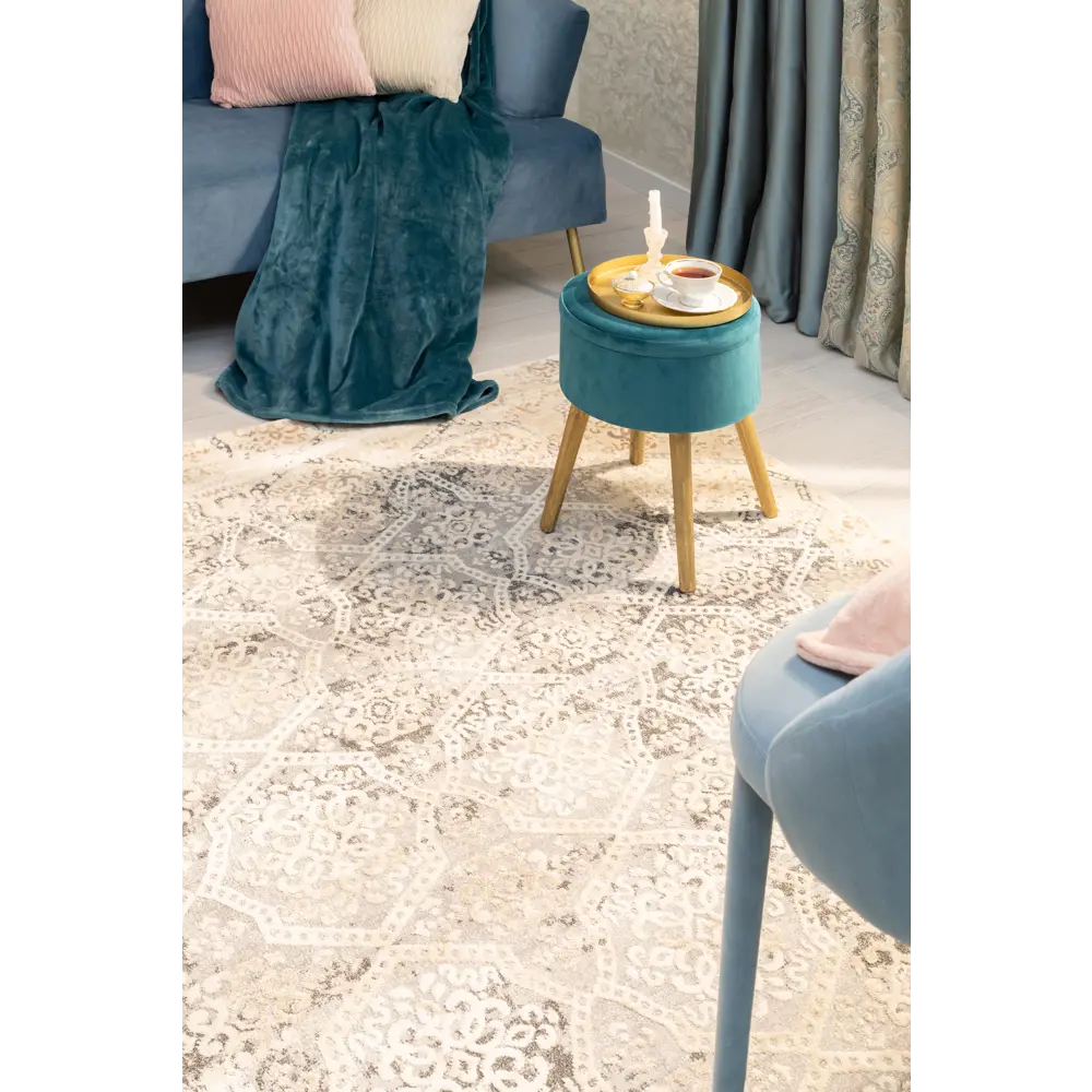 Ковер полипропилен Nika 0A782A 120х170 см цвет бежевый STLM-2003170 - Вид №5