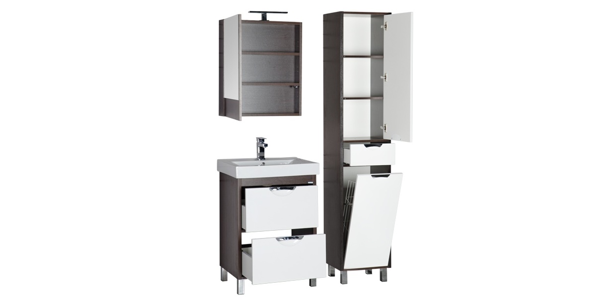 Комплект мебели Aquanet Гретта 60 венге (камерино 2 ящика) 00172710 - Вид №2