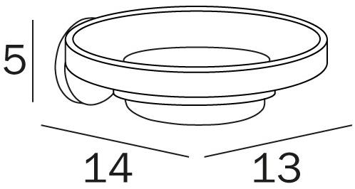 INDA® Настенная стеклянная мыльница One A24110 - Вид №1