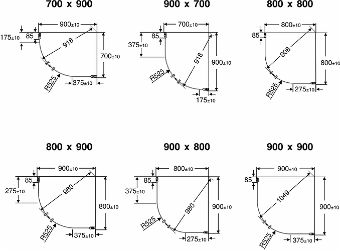 500.997.00.5 IDO Showerama 10-4 душевая стенка для круглого углового душа, IDO Showerama 10-4, матовые профили / прозрачное стекло, 800x900 мм  - Вид №4