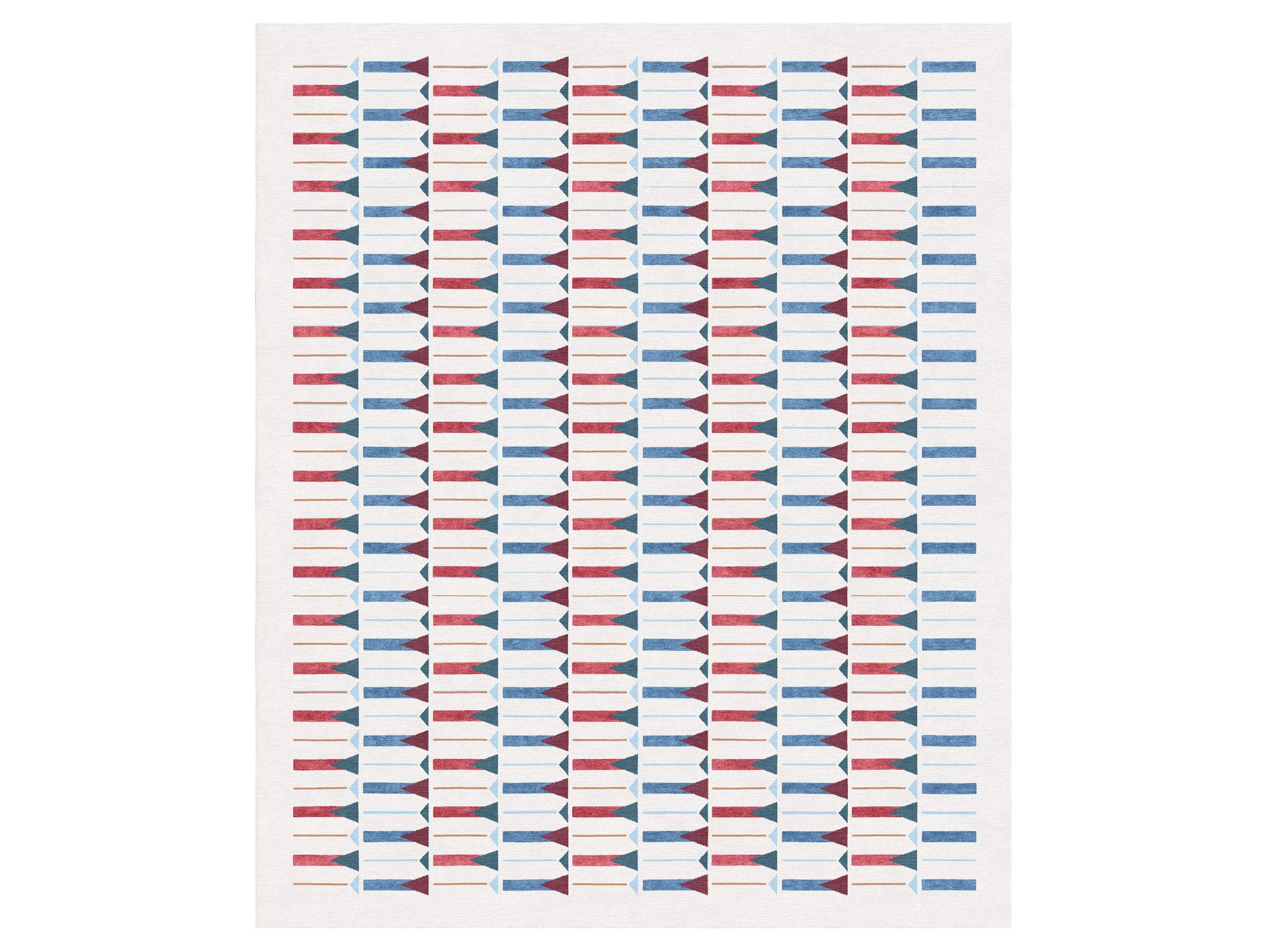 Прямоугольный ковер ручной работы Tapis Rouge узор ARCH-00038878