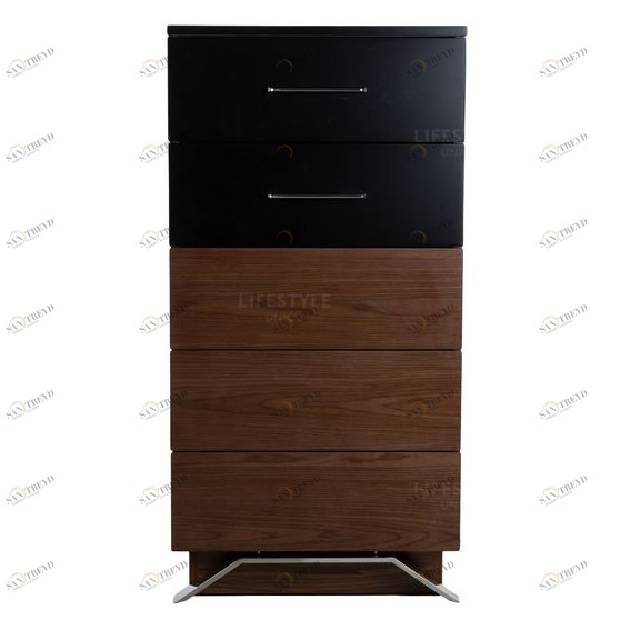 Комод высокий черный с коричневым Anytime 55 UNICO ДИЗАЙНЕРСКИЕ, КОМОДЫ ANYTIME 249566 Коричневый;орех;черный 