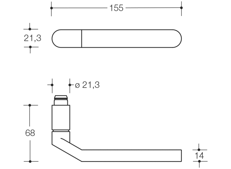270XAH12.440 Комплект противопожарной защиты со шплинтом модель 274x HEWI Serie 270 | Edelstahl  - Вид №1