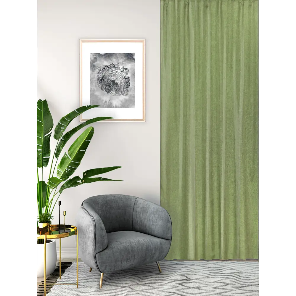 Штора на ленте Seasons Looks 140х260 см Green цвет зеленый 84177639 STLM-2194532  - Вид №4