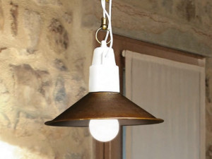 Медный подвесной светильник