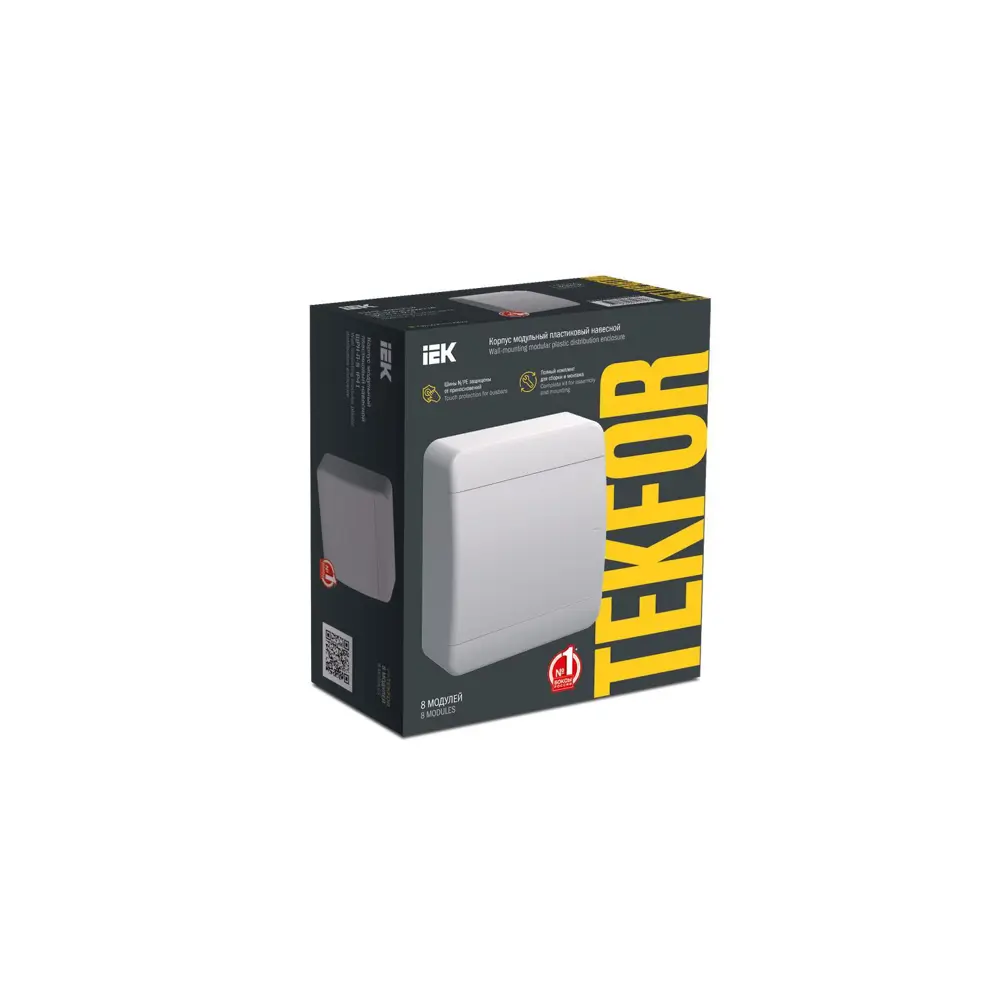 Щит распределительный навесной IEK ЩРН-П-8 8 модулей IP41 пластик цвет белый STLM-2065457 - Вид №1