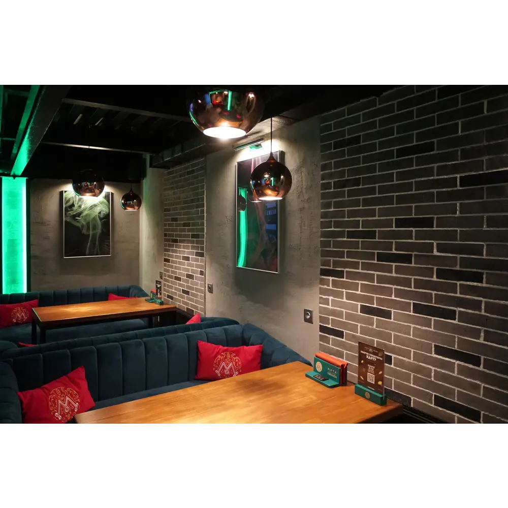 82274650 Камень искусственный White Hills Терамо Брик черный 0.65 м² STLM-0023715 - Вид №4