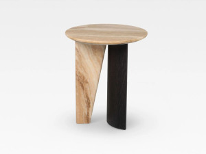 Круглый журнальный столик из оникса