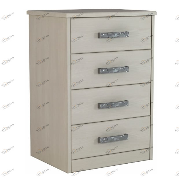 Комод с 4 ящиками беленый дуб "Парма 1" DREAMLINE КОМОДЫ "ПАРМА" 163401 Молочный;слоновая кость 