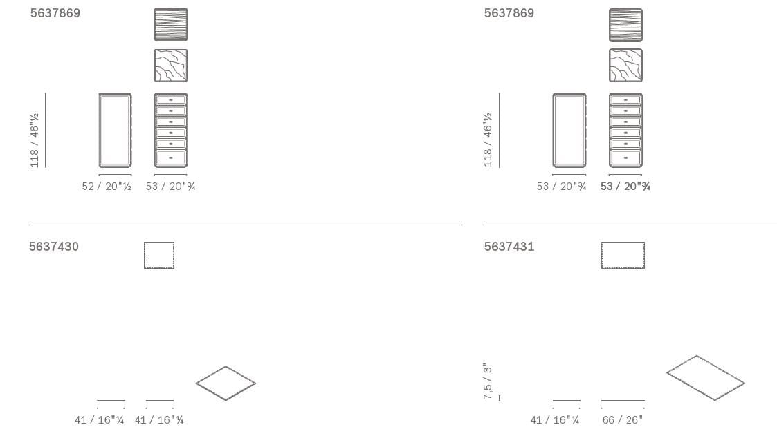 Кожаный комод Poltrona Frau коллекция-мебель и аксессуары ARCH-00122213 - Вид №3