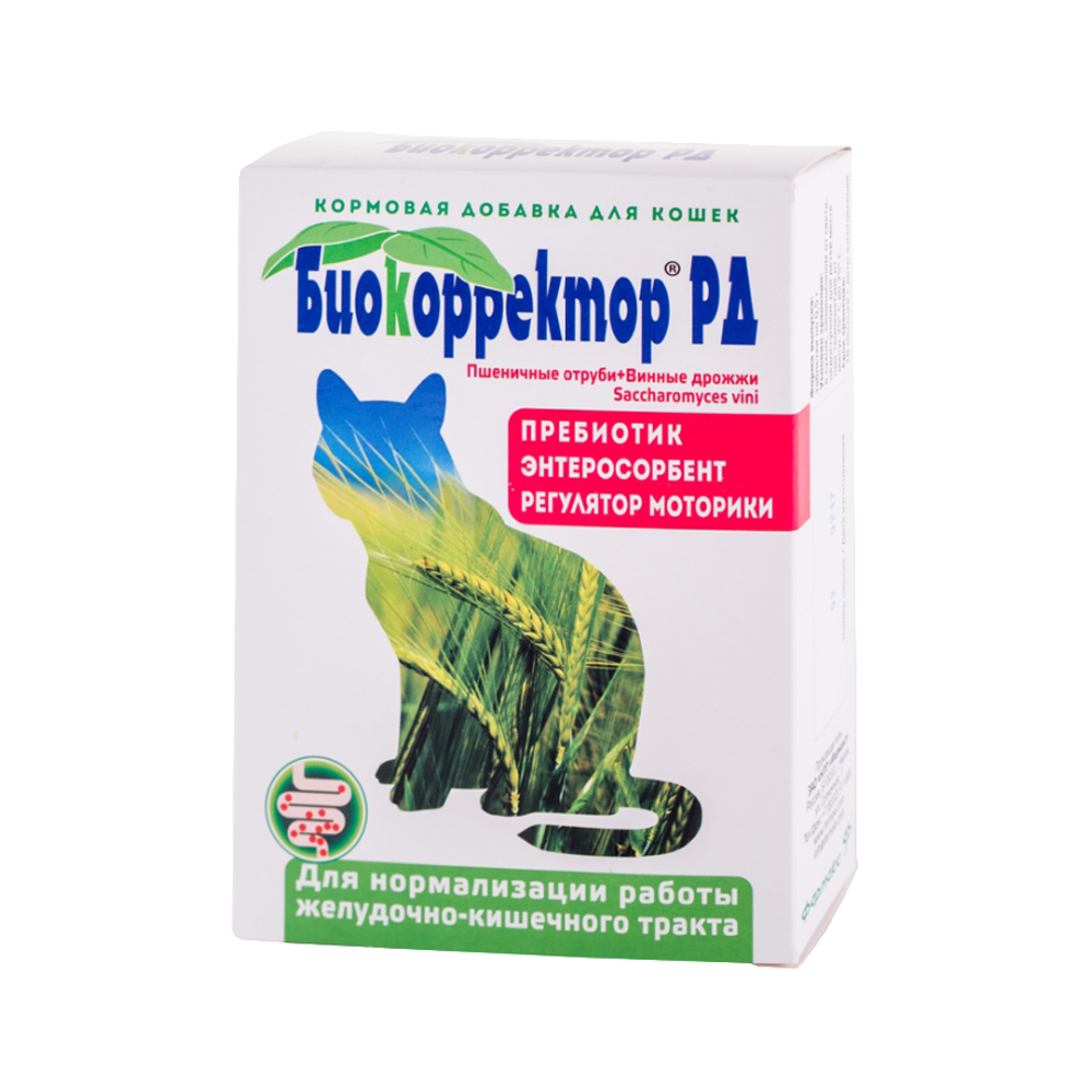 Т0046762 Биодобавка для кошек БИОКОРРЕКТОР РД для улучшения работы ЖКТ 60таб НПП ФАРМАКС 