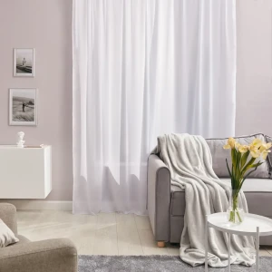 Тюль на ленте «Лина» 300x320 см цвет белый