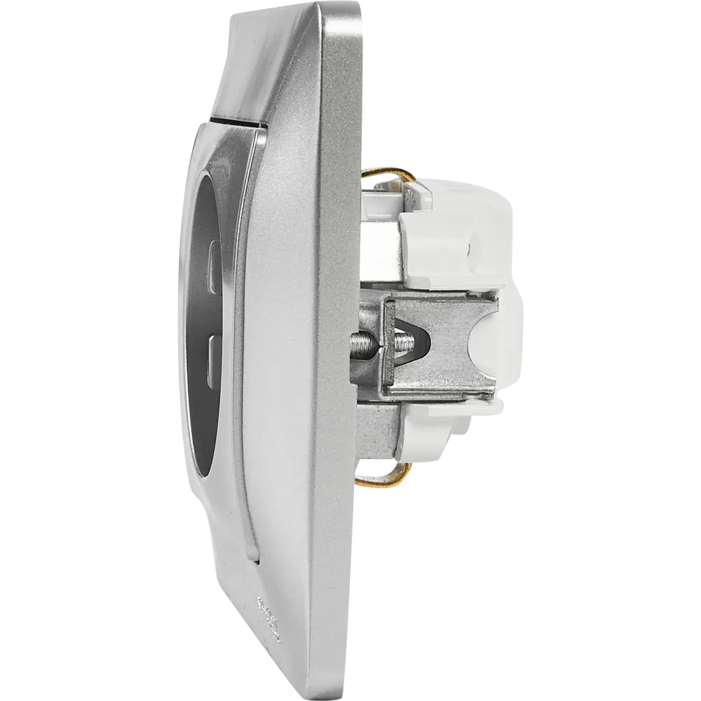 Schneider Electric Glossa — встраиваемая розетка с заземлением в алюминиевом исполнении 86710180 STLM-0070797 - Вид №2
