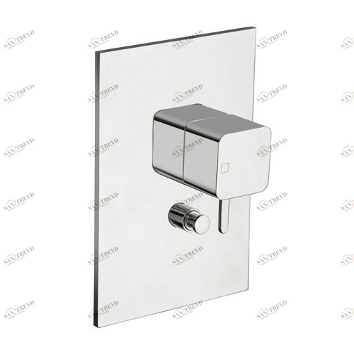 CRIKG689 Внешние части смесителя для ванны / душа для CRICS535 с переключателем на 2 выпускных отверстия и металлической пластиной Cristina Rubinetterie 