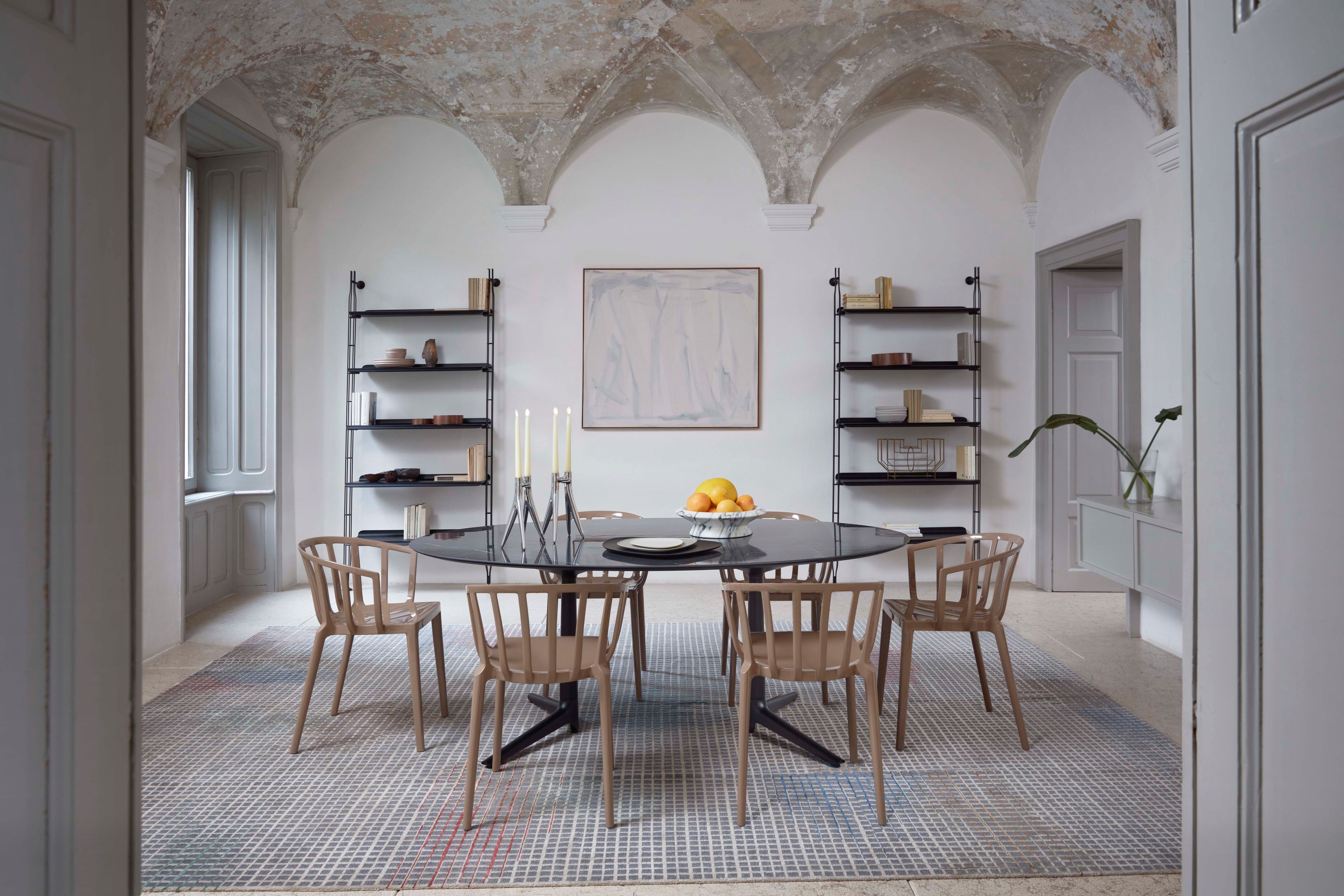 Модульный настенный книжный шкаф из стали и дерева Kartell ADAM WOOD ARCH-00134654 - Вид №7