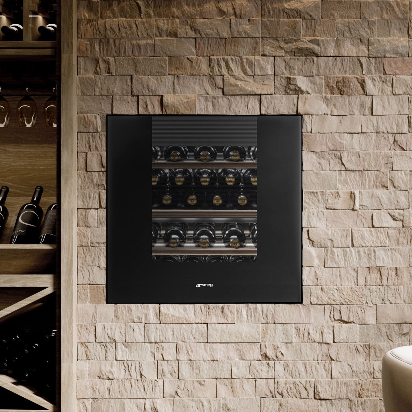 Встроенный холодильник с стеклянной дверью Smeg линия ARCH-00063955 - Вид №3