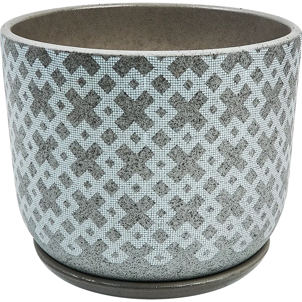 Керамический горшок Santreyd Кросс Бук 3 - серый элегантность для ваших растений 89351711 КС-Бук3-282-22 STLM-0960780