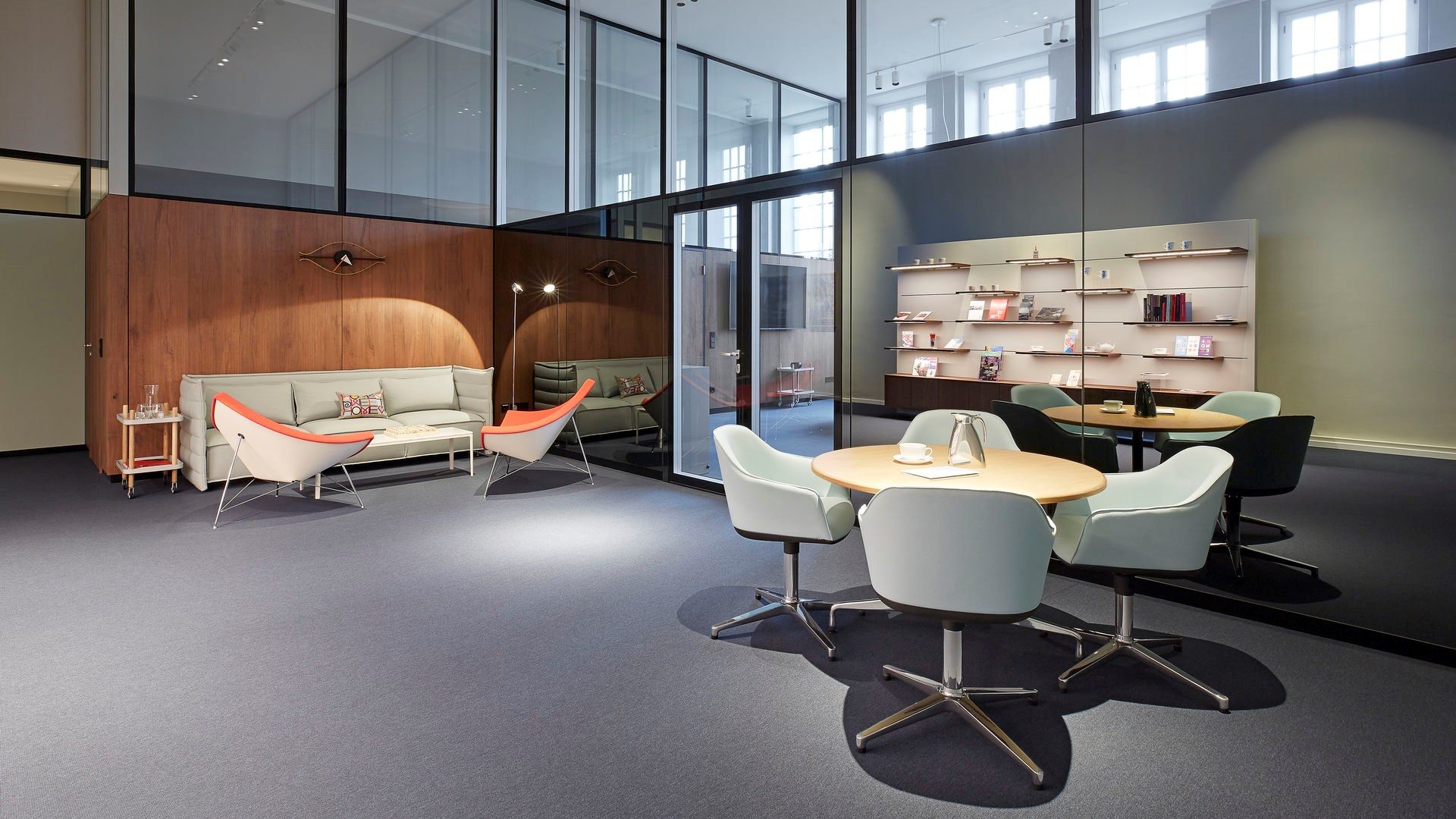 Круглый стол из меламина со спицами VITRA CONTRACT TABLE ROUND ARCH-00011670 - Вид №6