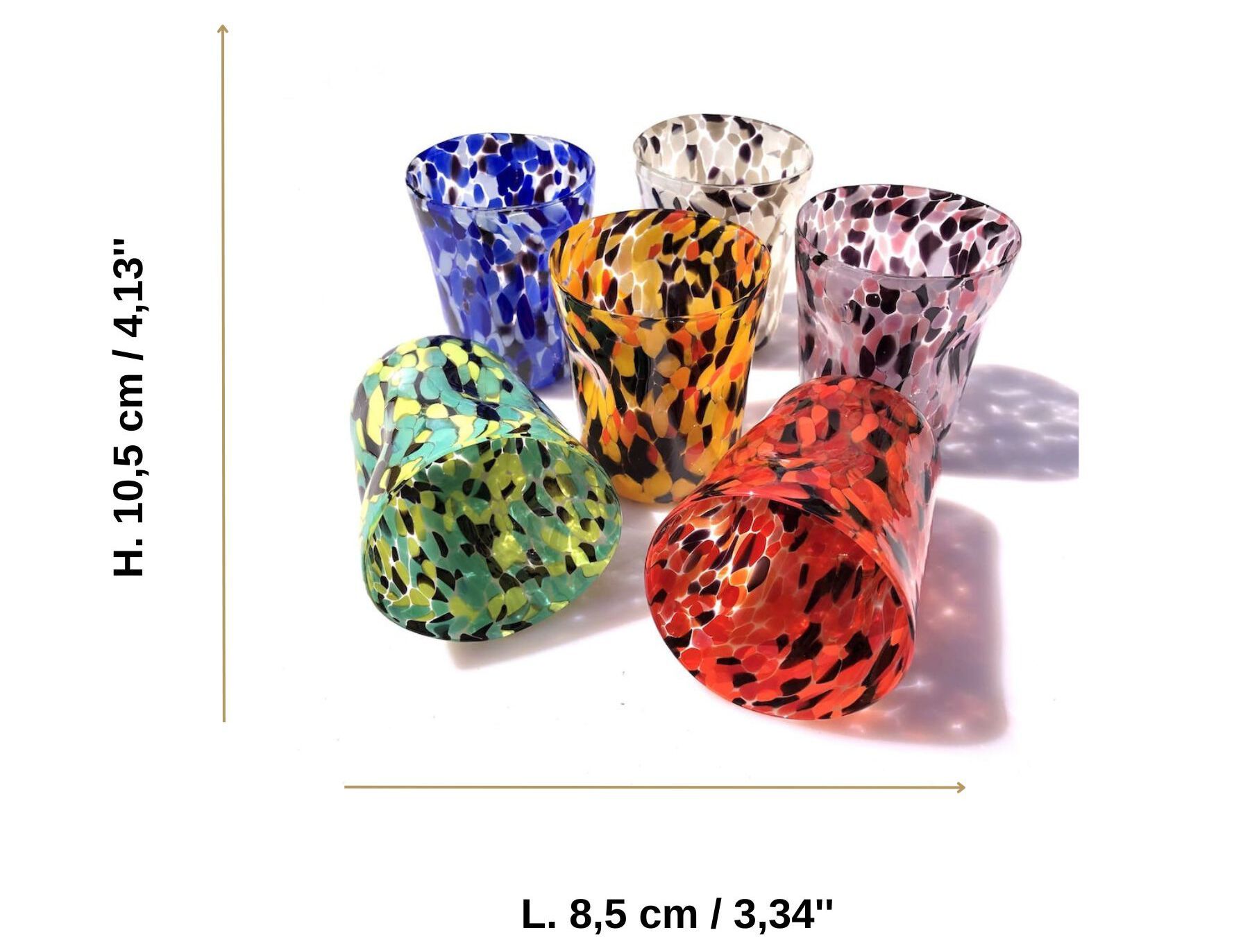 Набор из шести стаканов из муранского стекла ручной работы YourMurano готы ARCH-00146666 - Вид №13