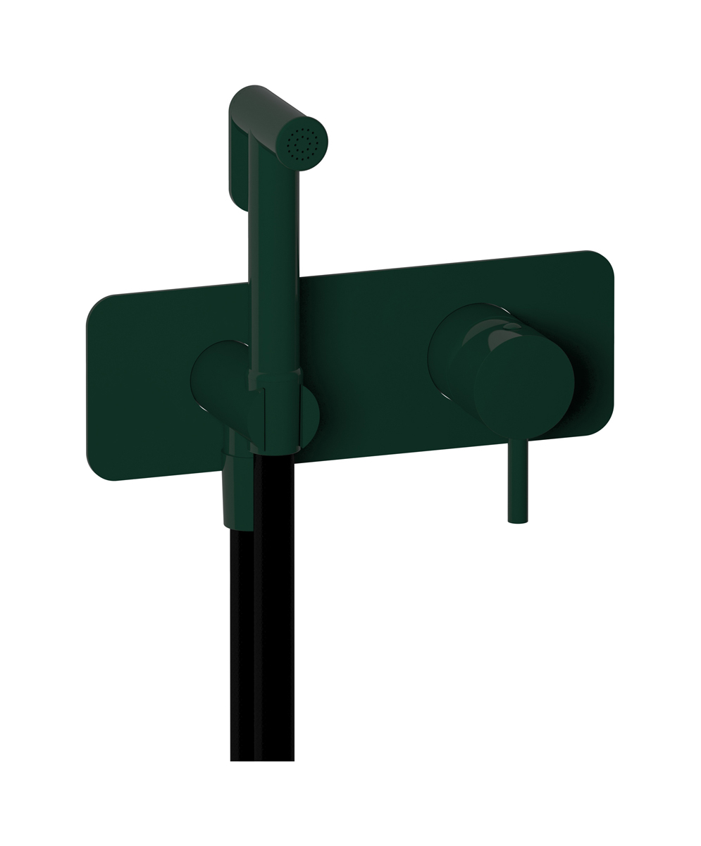 Внешние части гигенического душа со смесителем. WE ARE IB co706vd Green Maddalena Colore