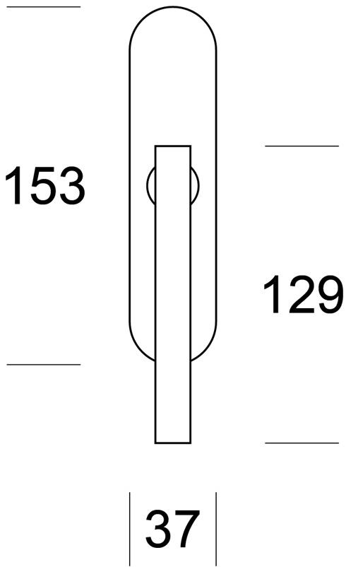 Ento Металлическая оконная ручка dk в современном стиле на розе Smart 4833bis  - Вид №2