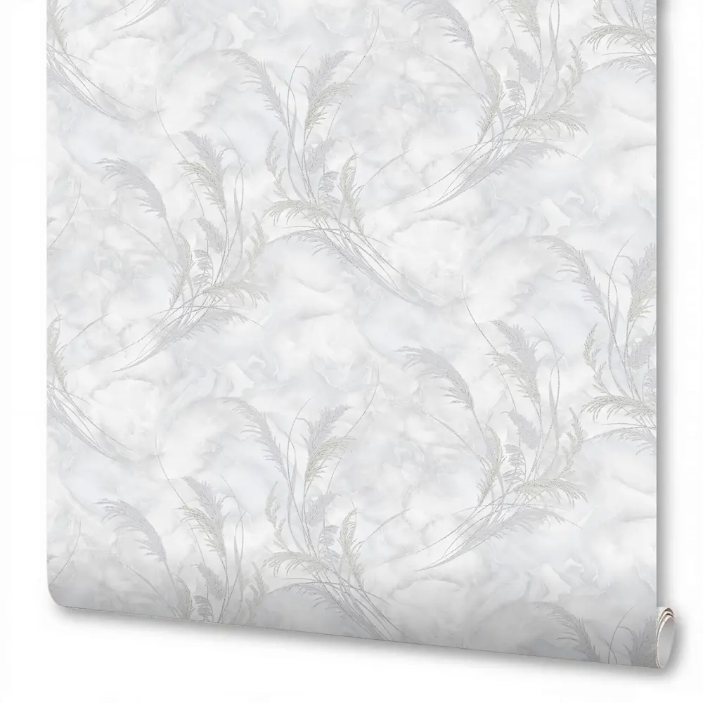 Обои Anturage Tenero серые с растительным орнаментом 89414272 STLM-1572247