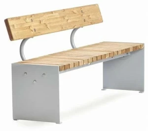 VESTRE Модульная скамья из стали и дерева со спинкой Vroom