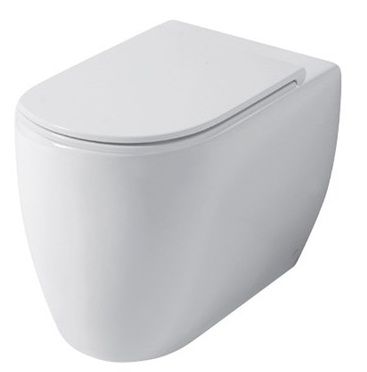 SK002RIM01 Приставной унитаз напольный Белый Disegno Ceramica Skip Италия