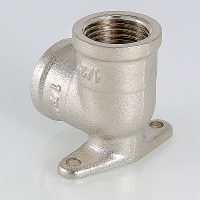 VTr.751.N.0004 Фитинг резьбовой – угольник с креплением (водорозетка) Valtec 1/2"  - Вид №15