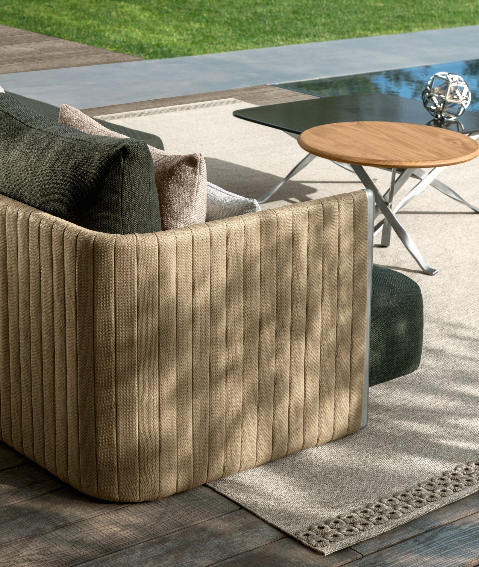 2-местный тканевый садовый диван Talenti George ARCH-00083547 - Вид №3