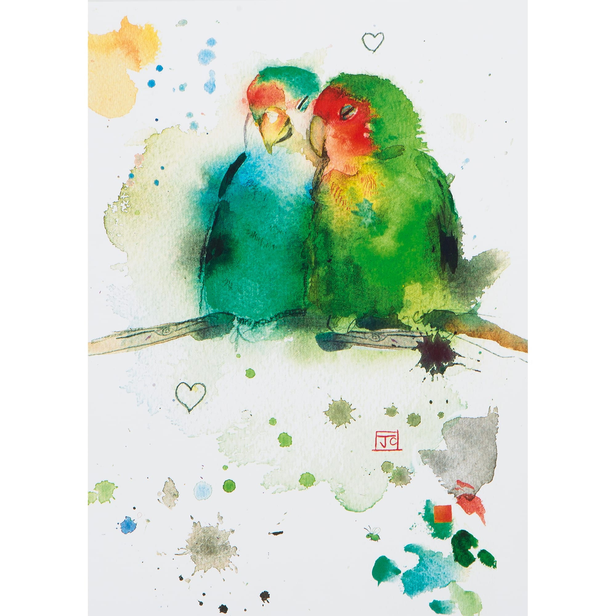 82481353 Постер «Попугаи акварель» 21x29.7 см Santreyd 