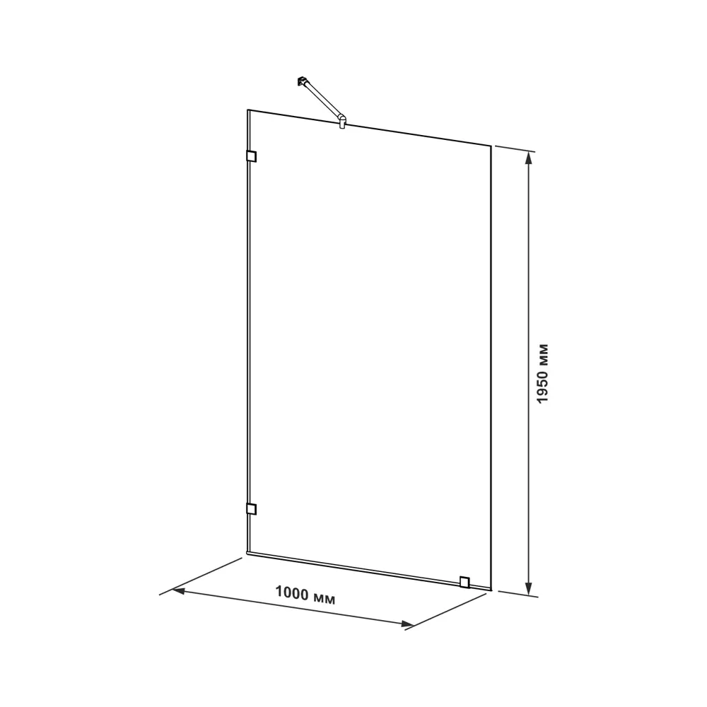 Santreyd Боковая панель для душевой ширмы Комфорт Классика 100 см 82063521 STLM-0018565 - Вид №9