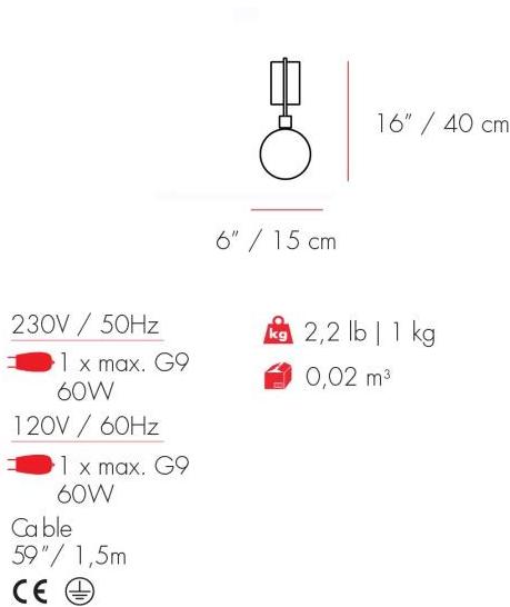 UTU Soulful Lighting Бра в современном стиле Globe Santreyd sun-id-1406777 - Вид №2