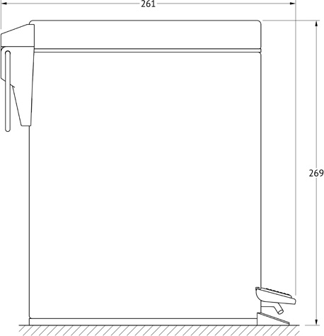 DEF 004 Ведро с педалью 5L DEFESTO Pro - Вид №1