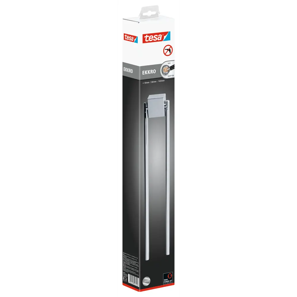 Держатель для полотенец двойной Tesa Ekkro цвет серебристый 82104214 STLM-2119982 - Вид №1