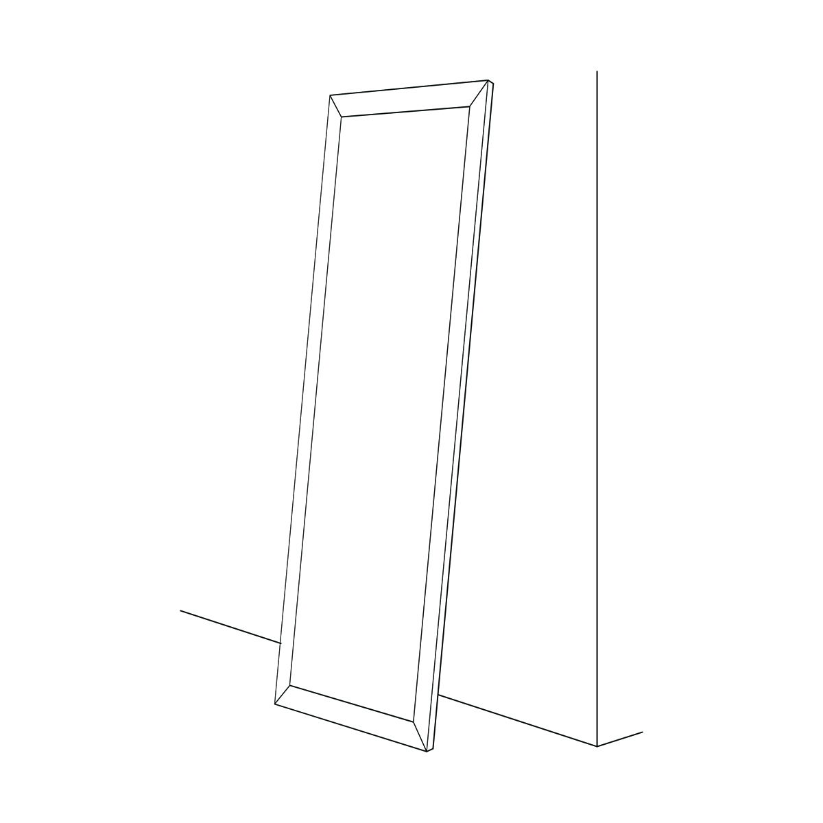 BY 6026 Зеркало напольное в багетной раме - травленое серебро 99 mm EVOFORM Definite floor - Вид №6
