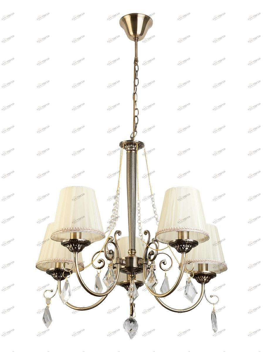 Подвесная люстра Toplight Monica TL5660D-05AB TOPLIGHT ДИЗАЙНЕРСКИЕ, MONICA 186078 Бежевый 