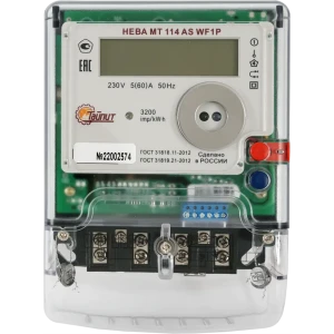 Счётчик Нева МТ 114 AS WF1P 5 60 A однофазный