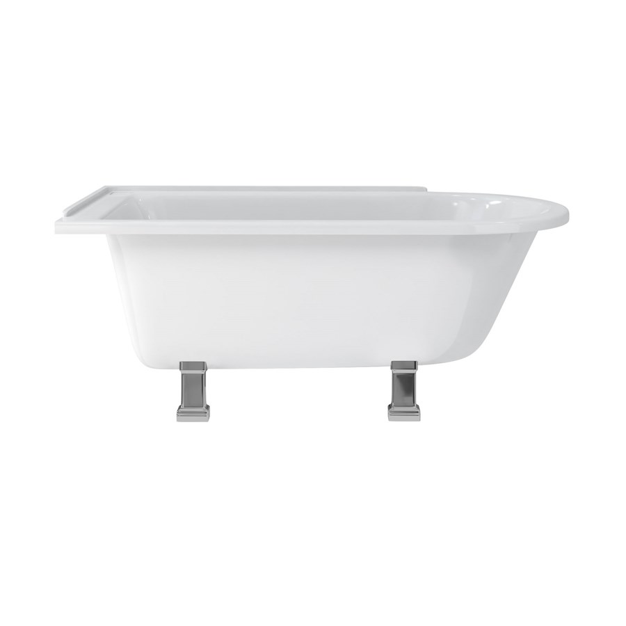 Burlington Душевая ванна Hampton 150 см со стандартными ножками для левой руки Левая рука с традиционными ножками в черном цвете E11 BLA E20  - Вид №6