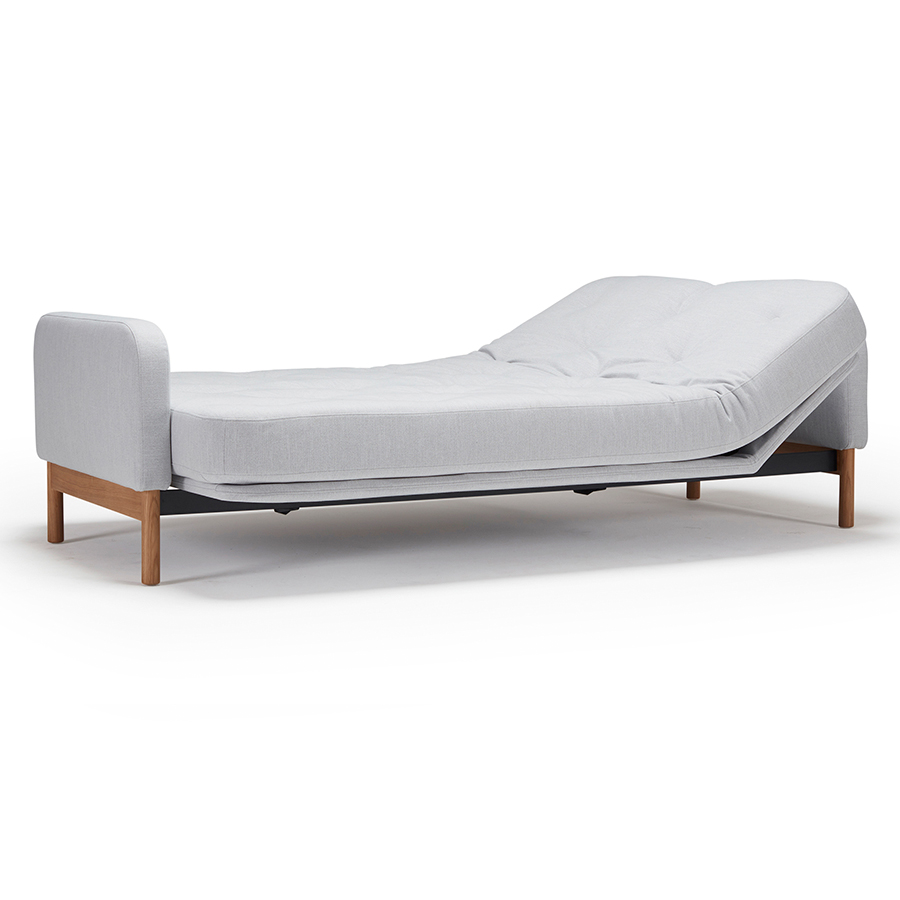 Диван Ronia с матрасом Comfort Spring Button, ножками из дуба и защитным чехлом, светло-серый Innovation Living RONIA517 - Вид №7