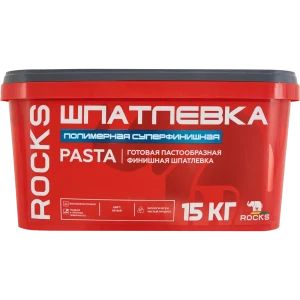 Шпатлевка полимерная суперфинишная Rocks pasta 15 кг